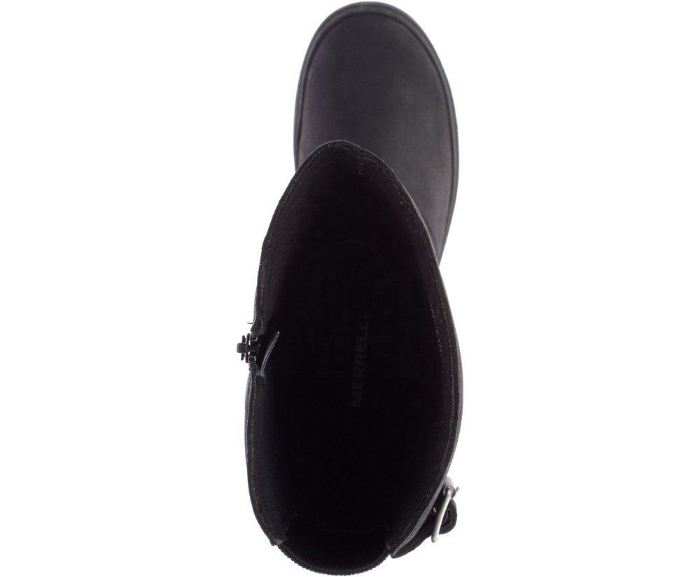 Botas Senhora - Merrell Haven Tall Buckle Waterproof - Pretas - EQY569180